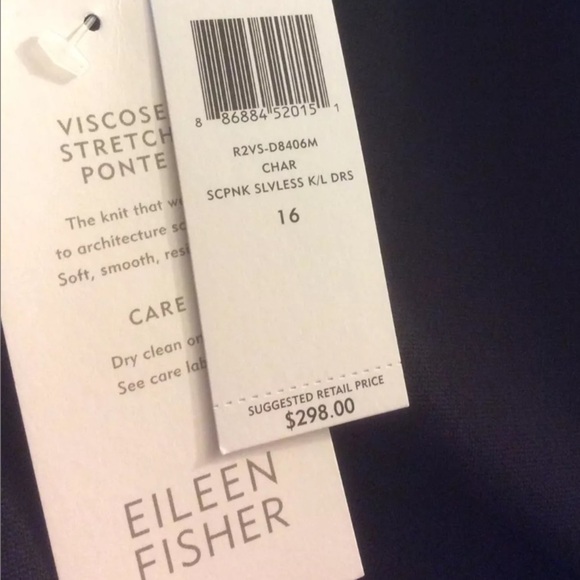 NWT Eileen Fisher Color Block Sheath Dress Sz 16 - Picture 10 of 12